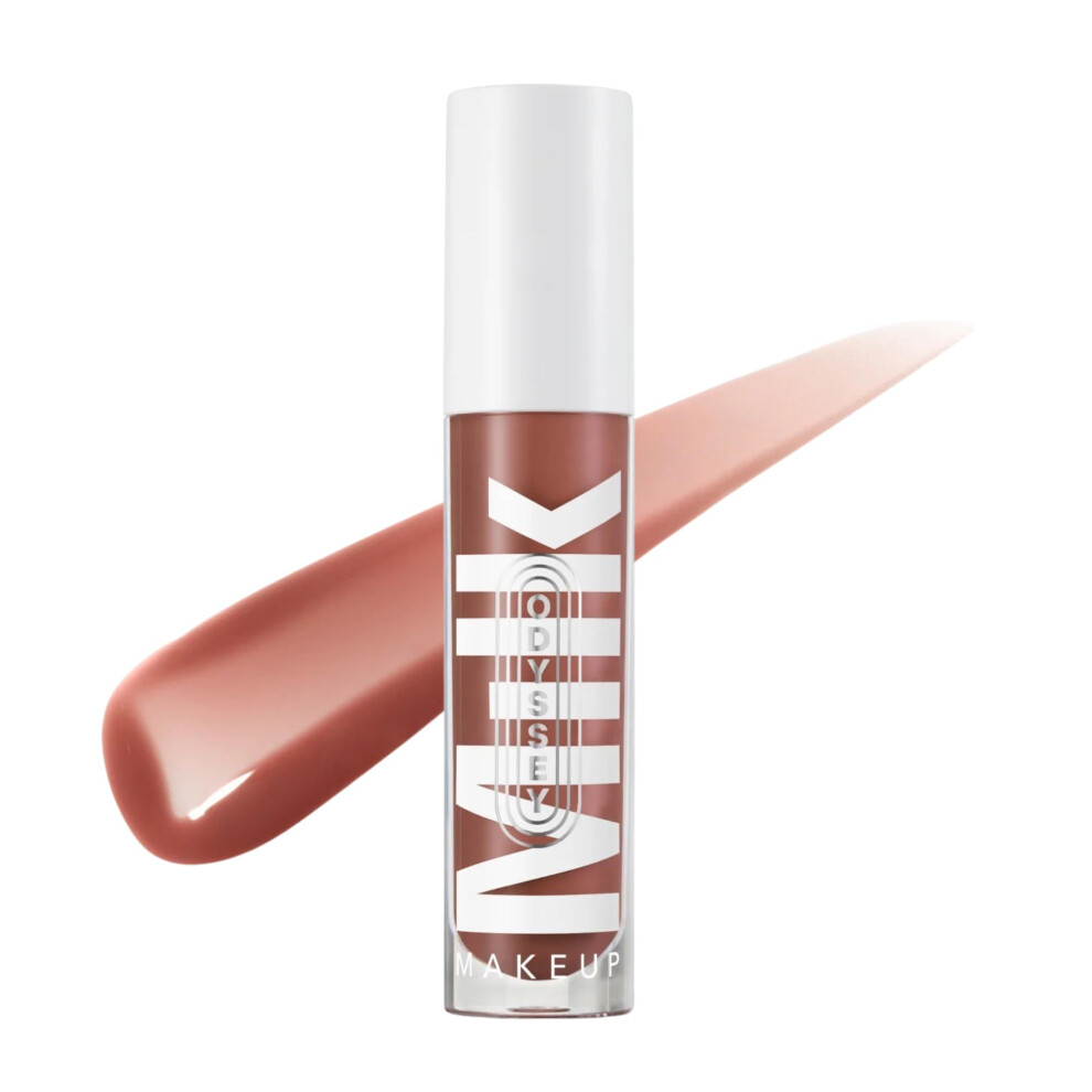 Mã¦Lke -Makeup Milk Makeup Odyssey Lip Oil Gloss Day Trip (Warm Brown) - 0.2 Oz - For Fuller And Glossy Lips - Long Lasting Moisture - Semi-Sheer Color - Sweet Vani