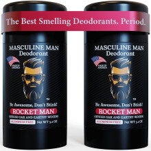 MASCULINE MAN - The BEST SMELLING Natural Deodorant for Men | Aluminum Free | Premium Ingredients | All Day Odor Protection | Skin Safe | 2 Pack - 3.2