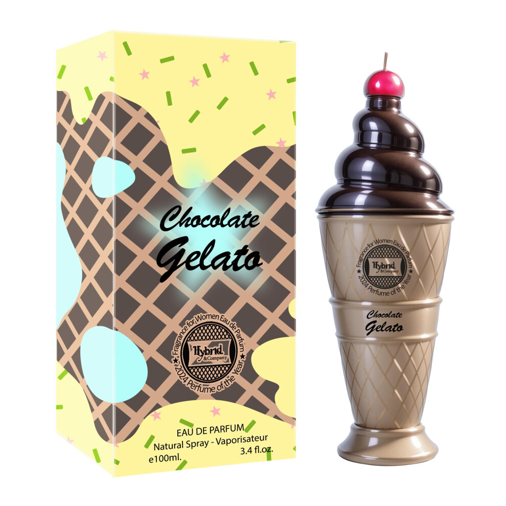 Hybrid & Company Women Chocolate Gelato Eau De Parfum Natural Spray Vaporisateur 3.4 Fl Oz