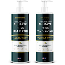 Sodium Lauryl Sulfate Free Shampoo and Conditioner Set Sulfate Free Shampoo and Conditioner For Color Treated Hair ALL NATURAL Women & Men Shampo