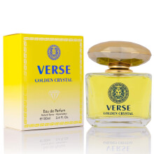 Verse Golden Crystal voor vrouwen 3,4 fl Oz - Bloemig-fruitige geur - Topnoten van Amalfi Citroen Bergamot & Neroli - Basisnoten van Guaiac Hout Ambe
