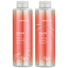 Set de Champú y Acondicionador YouthLock con Colágeno | Cuerpo y Rebote Juvenil | Reduce Quiebre y Frizz | Sin Sulfatos SLS/SLES | 33.8 Fl