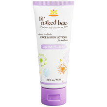 Loo infantil Lil Naked Bee para crianas (2,5 onas) Lavender Lullaby Cheeks to Cheeks Loo facial e corporal para hidratao e hidratao da pele