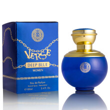 Verse Deep Blue voor vrouwen EDP 3,4 fl Oz - Bloemige, fruitige en houtachtige akkoorden - Topnoten van appel, zwarte bes en klaver Basisgeur van Sty