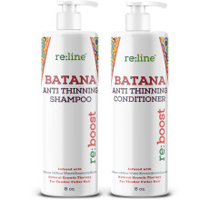 Batana Shampoo och Balsam för Tunnande Hår med Ekologisk Batanaolja för Hårväxt