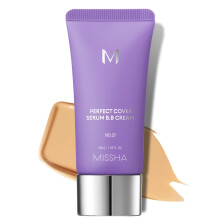 Missha, Perfect Cover Serum B.B Creme, No. 27 Honigbeige, 1.18 fl oz (35 ml)