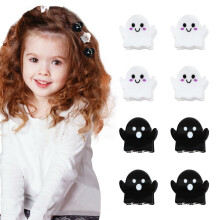 8Packs Mini Halloween Kerst Haarspeldjes Spooky Leuke Spook Haaraccessoires Acryl Klauw Clips Sterke grip Antislip Haardecoraties voor Dames Meisjes