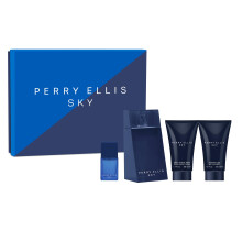 Set d???? 4 te   a???? Perry Ellis Sky ??a ??d?e? - eau de toilette 3,4 oz, aftershave 1,7 oz, af?????t?? 1,7 oz,    ??? sp??? ta??d??? EDT 0,25 oz