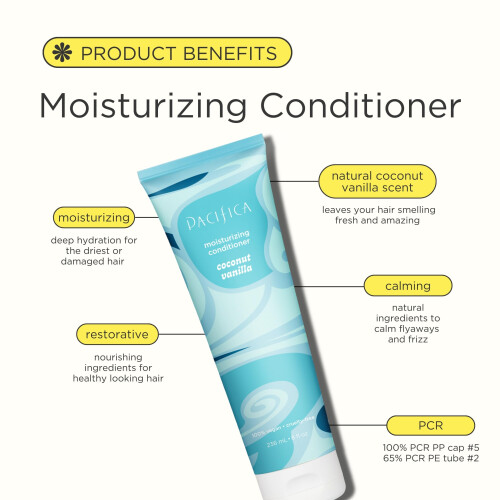 Pacifica Condizionatore per Capelli Pacifica - Coconut Vanilla, Trattamento Idratante 1