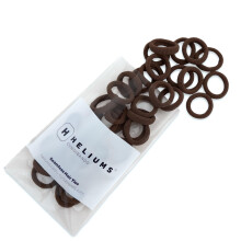 Heliums Mini-haarbanden Geen schade - Donkerbruin - Extra klein 0,7 inch Tiny Soft Naadloze haarbanden voor peuters Vlechten Kinderpaardenstaarten -