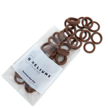 Heliums Mini Haarbanden Geen Schade - Bruin - Extra Klein 0,7 Inch Kleine Zachte Naadloze Haarbanden voor Peuters Vlechten Kinderen Paardenstaarten -