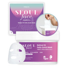 DERMAL Seoul Face Retinol 3X Daily Quick Mask 36 Sheet - Korean Skincare Vegan Tencel Facial Masks - Anti Aging Wrinkle Improvement Mask Sheets with