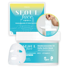 DERMAL Seoul Face Madecassoside 3X Daily Quick Mask 36 Sheet - Korean Skincare Vegan Tencel Facial Masks - Improving Dark Spots Soften Skin Mask She