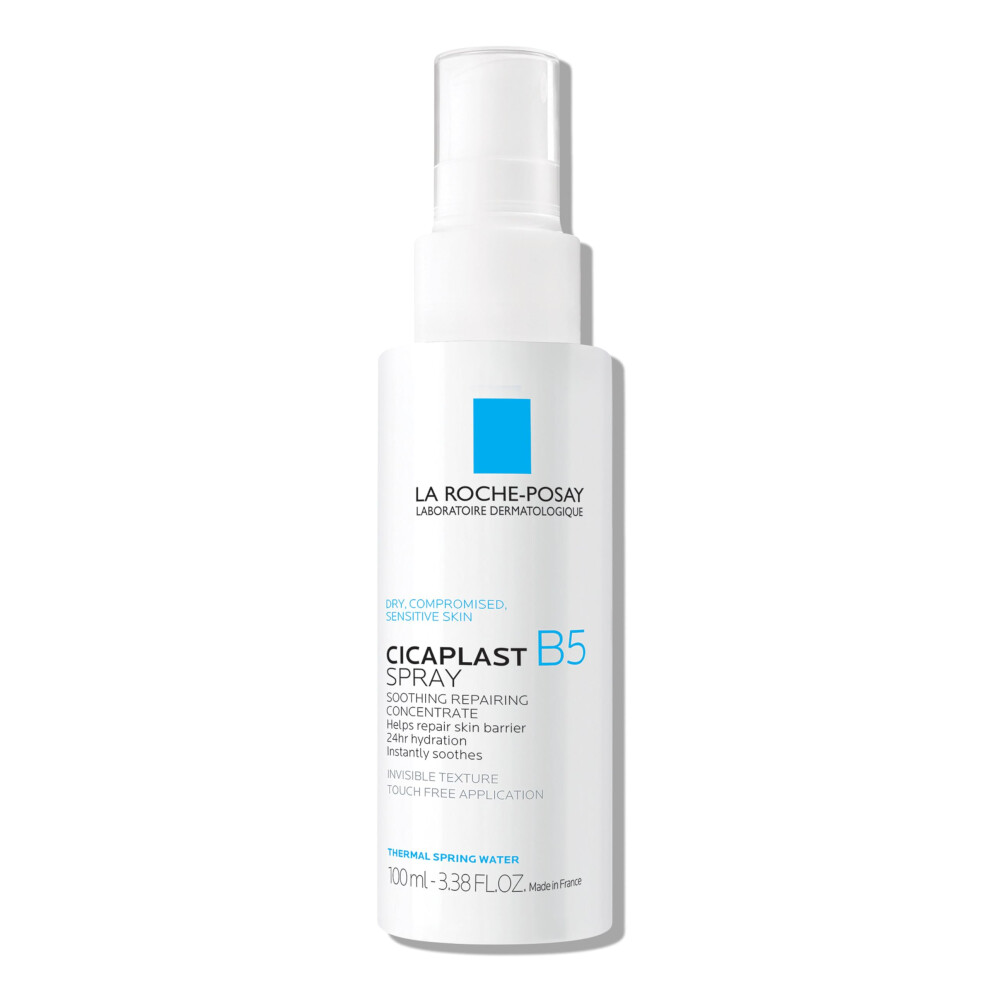 La Roche-Posay Cicaplast B5 Spray With Vitamin B5 Panthenol & Madecassoside  Hydrating Face Mist For Skin Barrier Repair  Soothing Touch-Free Face & B