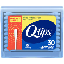Q-tips Wattestbchen, Hygieneschutz, Reisegre, Toilettenartikel fr Erste Hilfe, Schnheit und Baby, 100 % Baumwolle, 30 Stck