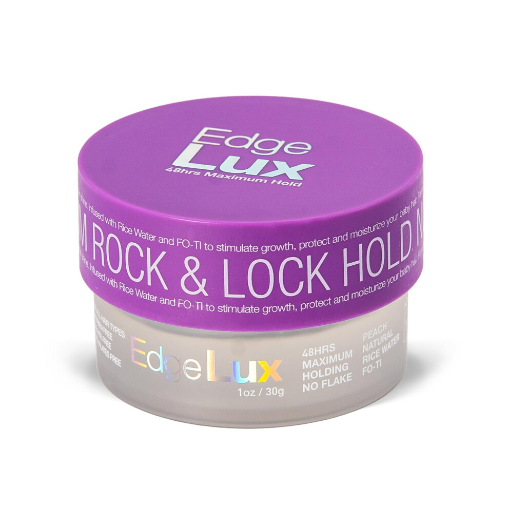 Lux Collection Edge Lux Edge Control Wax 48 Hour Maximum Hold No Flaking Natural Ingredients Scented Conditioning Styling Hair Gel Tamer (1 Ounce (Pac