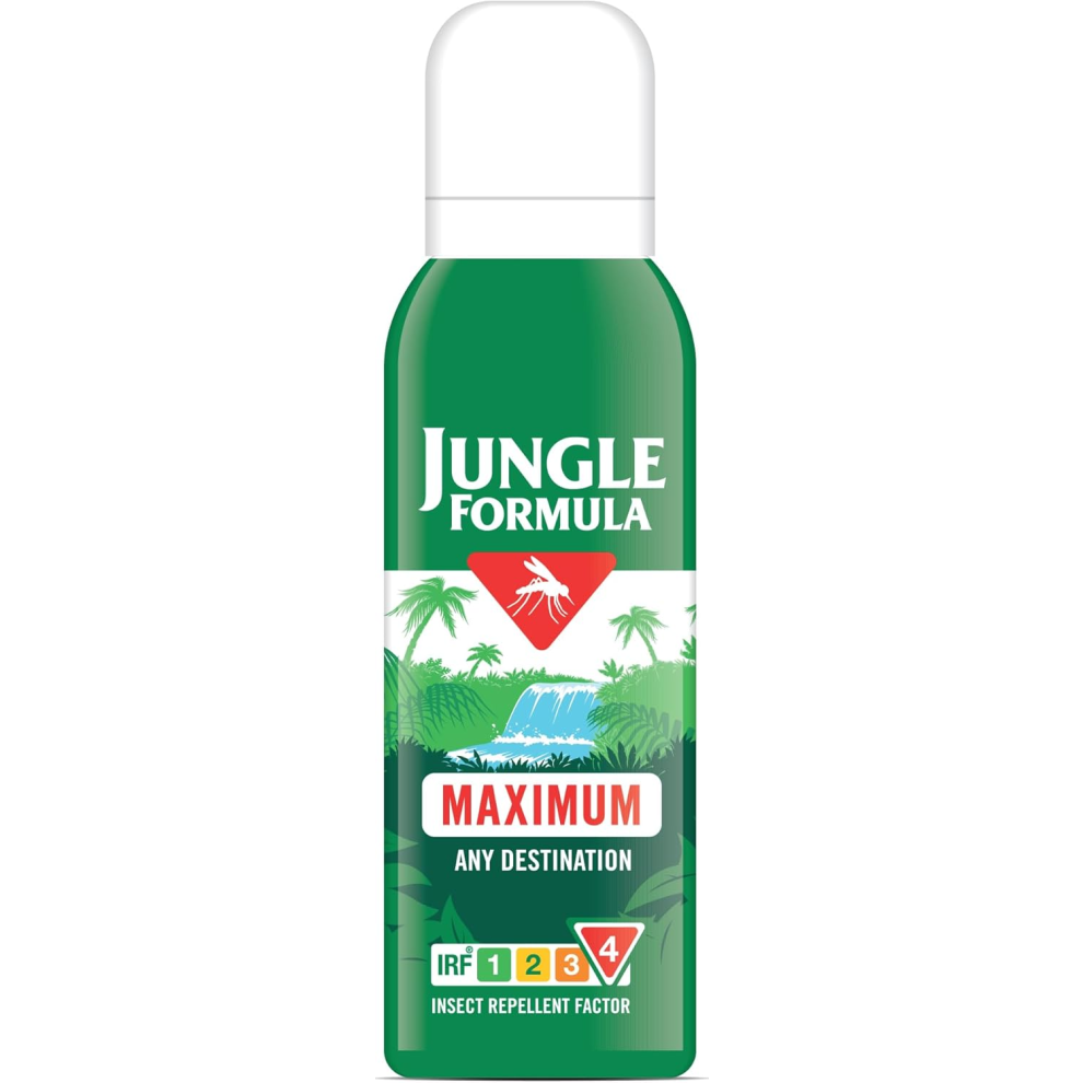 Jungle Formula Maximum Repellent Aerosol 125ml - Maximum Strength, against Mosquitoes,