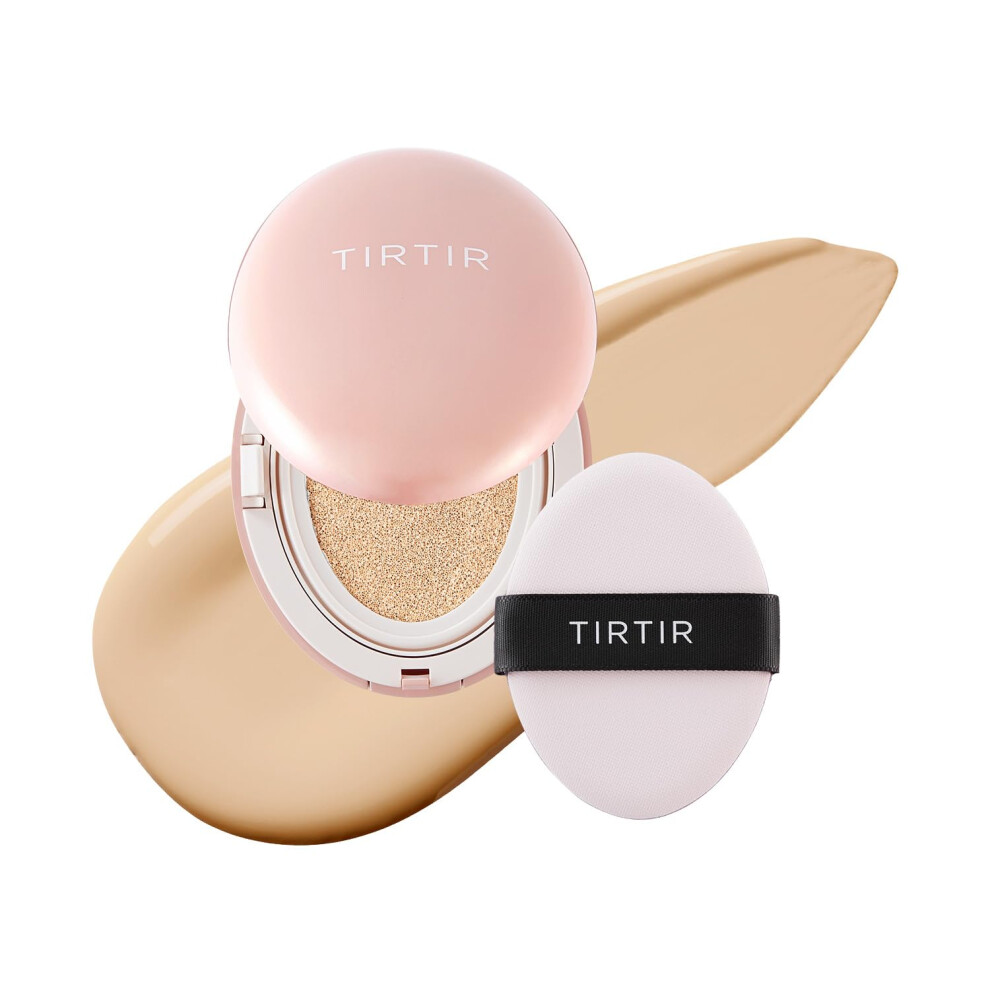 Tirt R [*Mini Size*] Tirtir All Cover Pink Cushion | Korean Cushion Foundation (#17W French Vanilla 0.15 Fl Oz)