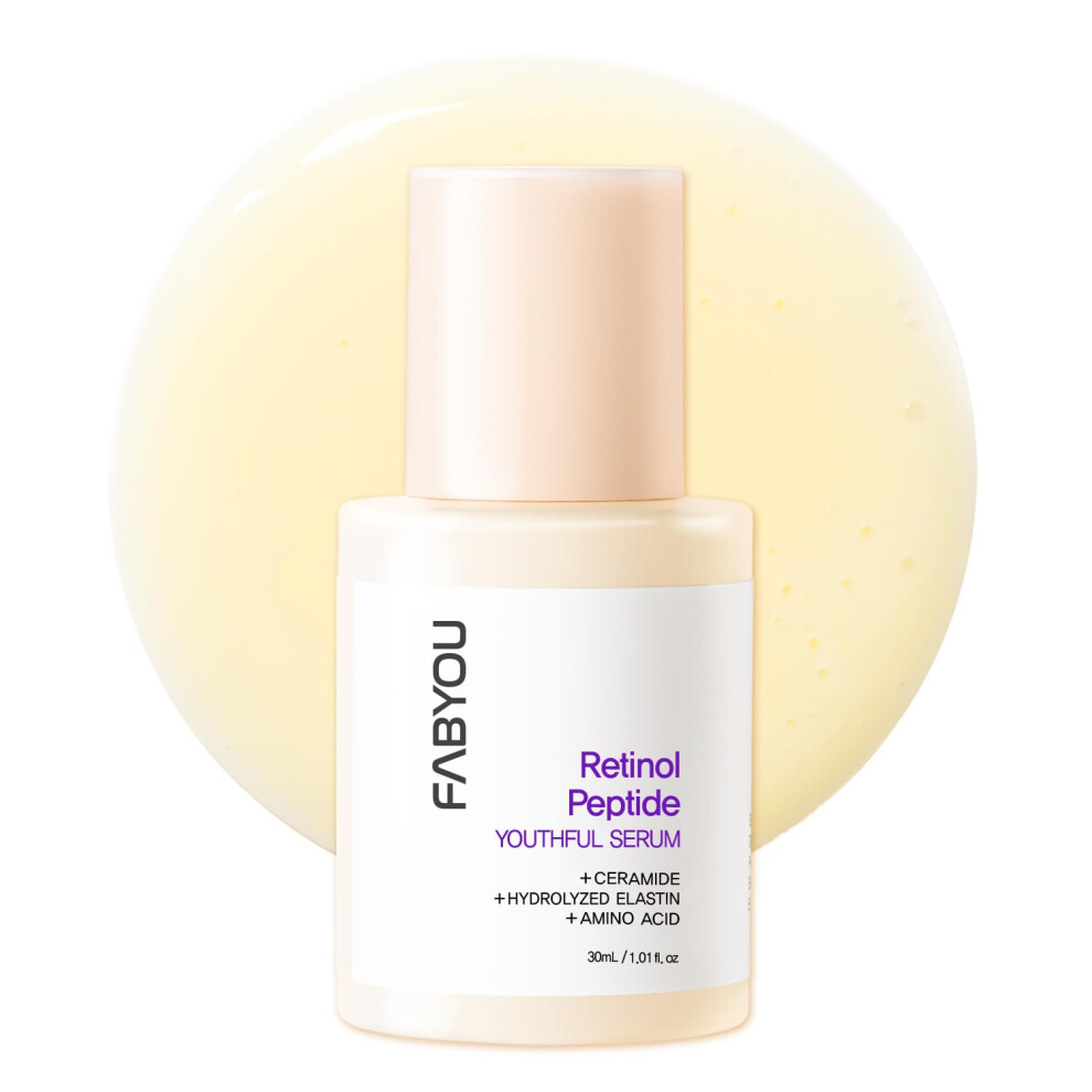 Fabyou Retinol Peptide Youthful Serum 1.01 Oz - Firming Lifting With Retinol Peptides Ceramide & Panthenol. Wrinkle Reduction Fast Absorbing - Kor