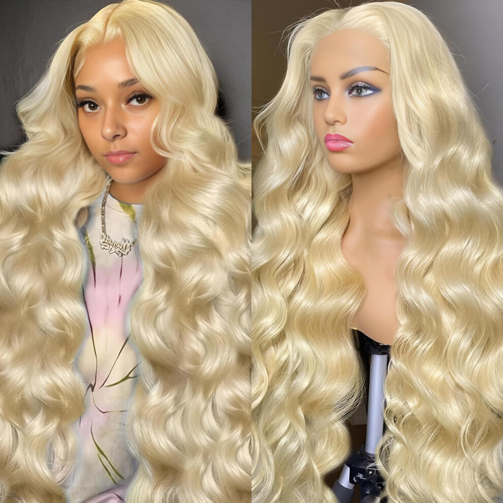 Sunelk Unisex Not,Specified 613 13X6 Lace Front Wig Human Hair 22 Inch Blonde Wig Human Hair Body Wave Lace Front Wigs Human Hair Pre Plucked 613 Lace Front Wig Human Hair