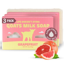Stinkbug Natuurlijke Biologische Geitenmelkzeep Met Grapefruit Natuurlijk Ingredi?t 4 Ounce Pack van 3