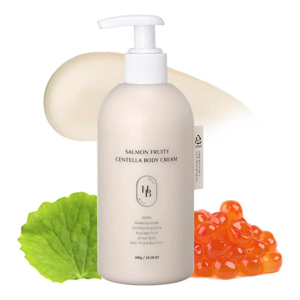 Heveblue Salmon/Cream Fruity Centella Body - Sensitive Skin Itchy Skin Korean Skincare Bodycare Hypoallergenic Allergen-Free Fragrance Pdrn Sal