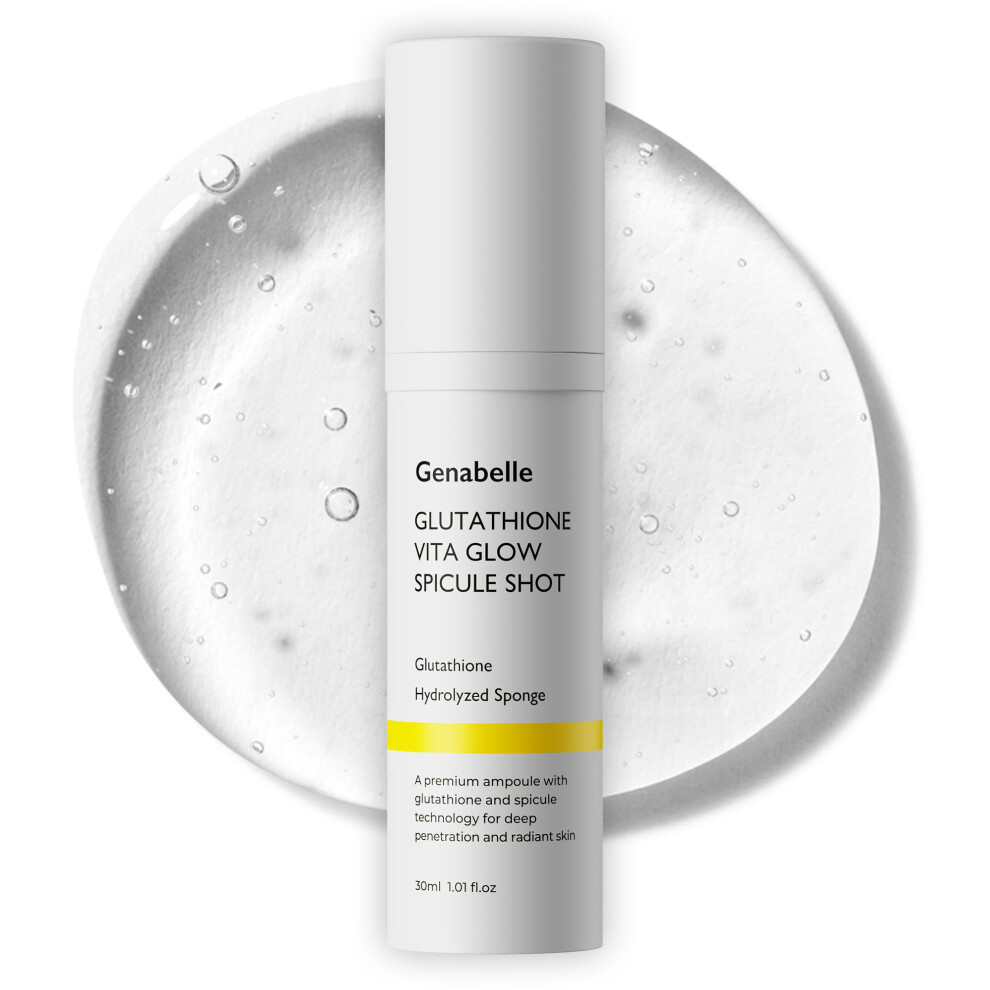 Genabelle Glutathione Vita Glow Spicule Shot - 2 000 Ppm Glutathione Microneedling Effect With Spicules Boosted Vitamin C Clinically Proven Brighte