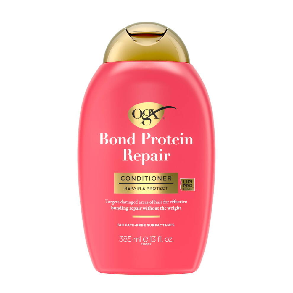 OGX Repair & Protect Bond Protein Repair Conditioner  Lightweight Conditioner Targets Damaged Areas of Hair for Effective Bond Repair  Sulfate-Free Su