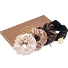 Lolalet Stash Scrunchies 4 STUKS Haarscrunchies met ritsvak Verborgen zak Chouchou voor het verbergen van geld Elastische haarelastiekjes Paardenstaa
