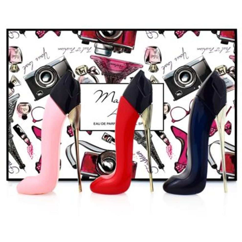 Okian Cool Girl High Heel Perfume Gift Set Box for Women  Good Girl Imitation Eau de Parfum 1oz (3Pack)