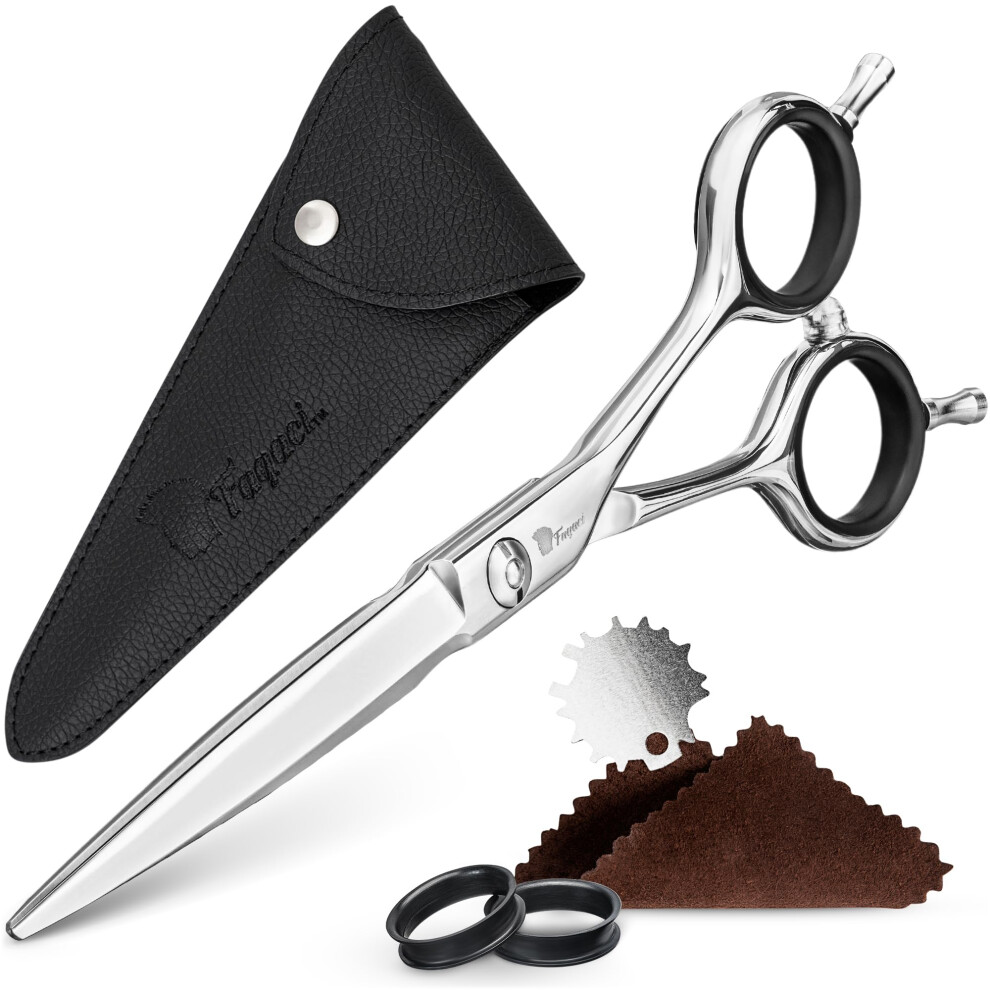 Fagaci Professional Hair Cutting Scissors 6Super Sharp Thin Blades 440C Steel For Maximum Precision Lightweight Hair Shears For Women & Men