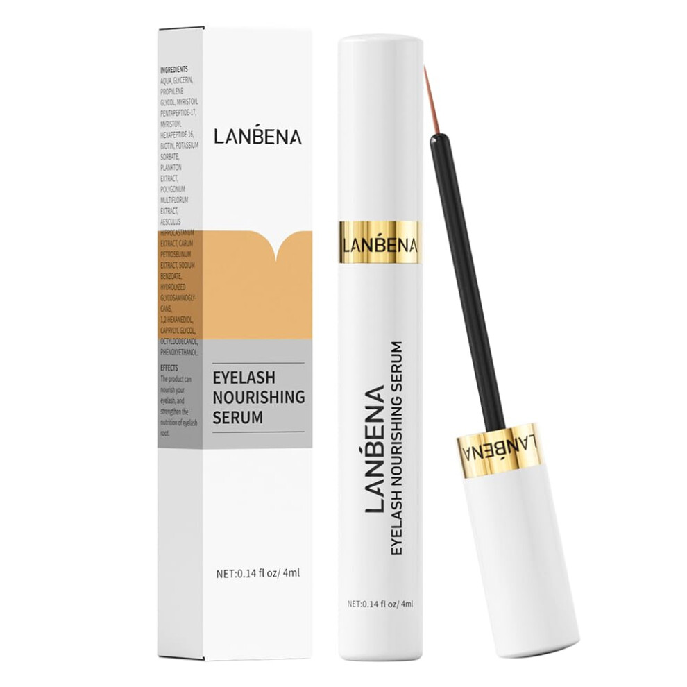 LANBENA Eyelash Serum  Eyelash Growth Lash Serum  Lash Serum for Eyelash Growth  Eyebrow Growth Serum -Natural & Safe Ingredients  4ml