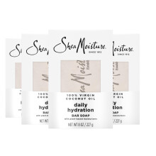 SheaMoisture Mydlo w kostce Dziewiczy olej kokosowy 4 sztuki Odzywia i uzupelnia skre Codzienne nawilzajace mydlo w kostce z 24-godzinnymi skladnika