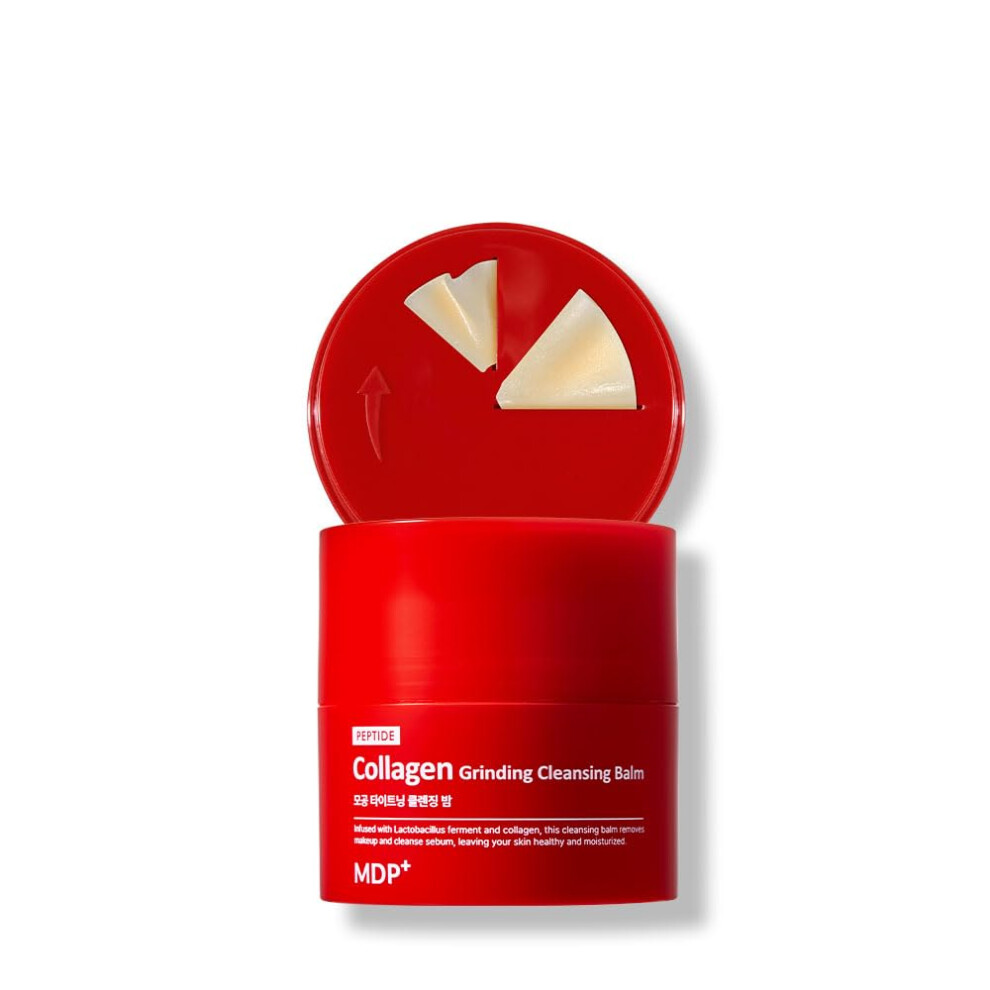 Mdp Red Mdp+ Lacto Collagen Grinding Cleansing Balm Pore Cleansing Hydrating 1.69 Oz/50Ml Pore Tightening Travel Cleanser