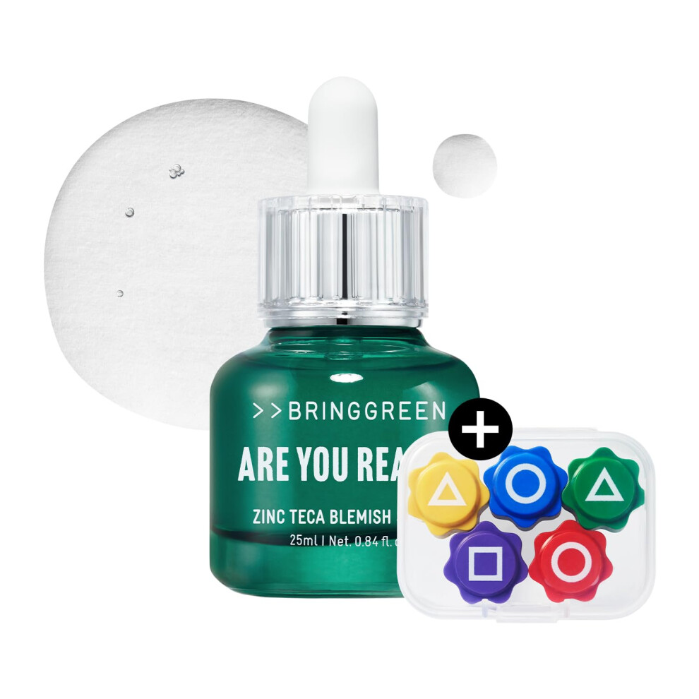 Bring Grã¸Nt Green Bring X Netflix Squid Game Edition Zinc Teca Serum 25Ml | Calming Serum For Skin Soothing & Oil Control | Includes Free Gonggi Tossing Game As S