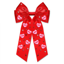 Boderier Valentin-napi haj masni noknek lnyoknak Beszlgets Candy Heart haj masnik kkves XOXO haj masni Valentin napi ajndkok piros XOXO szvn