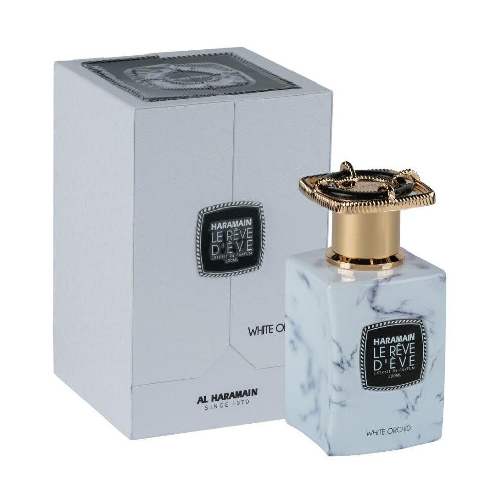 Al Haramain Le Reve Deve White Orchid for Women - Arabian Perfume for Women - Long Lasting Fragrance - Arabic Perfume - Extrait De Parfum - 3.33 oz ED
