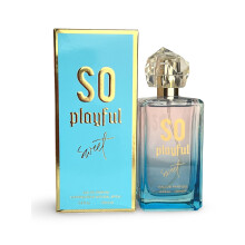 D mska parfumovan voda SO PLAYFUL Sweet 3,4 fl oz T ny: biely cykl men, ru ov korenie, cere na