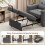 Convertible Single Sofa Bed with USB & Type-C Port 7