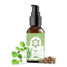Raslok 100% Pure Wood Presset Moringa Oil til ansigtshår og tør hud | Oprindelse Moringa oleifera -ekstrakt | Letvægtsolie Naturlig fugtighedscre