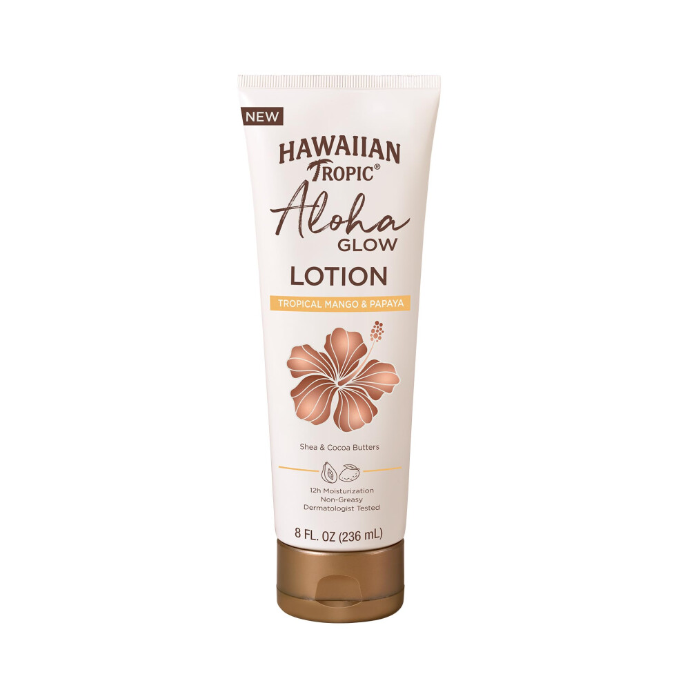 Hawaiian Tropic Aloha Glow Lotion  8oz | Tan Extender Lotion  After Sun Tan Extender  After Sun Care with Shea Butter & Cocoa Butter  Hawaiian Tropic