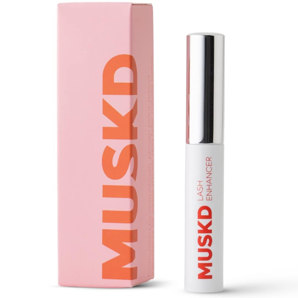 MUSKD Eyelash Growth Serum - Lash Enhancer for Longer  Thicker  Fuller Lashes & Brows - Natural  Vegan & Cruelty-Free Eyelash Serum for Lash & Brow Gr
