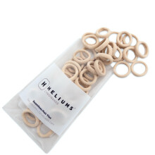 Mini Elásticos de Cabelo Heliums Sem Danos - Bege Loiro - Extra Pequeno 0.7 Polegadas - 40 Unidades
