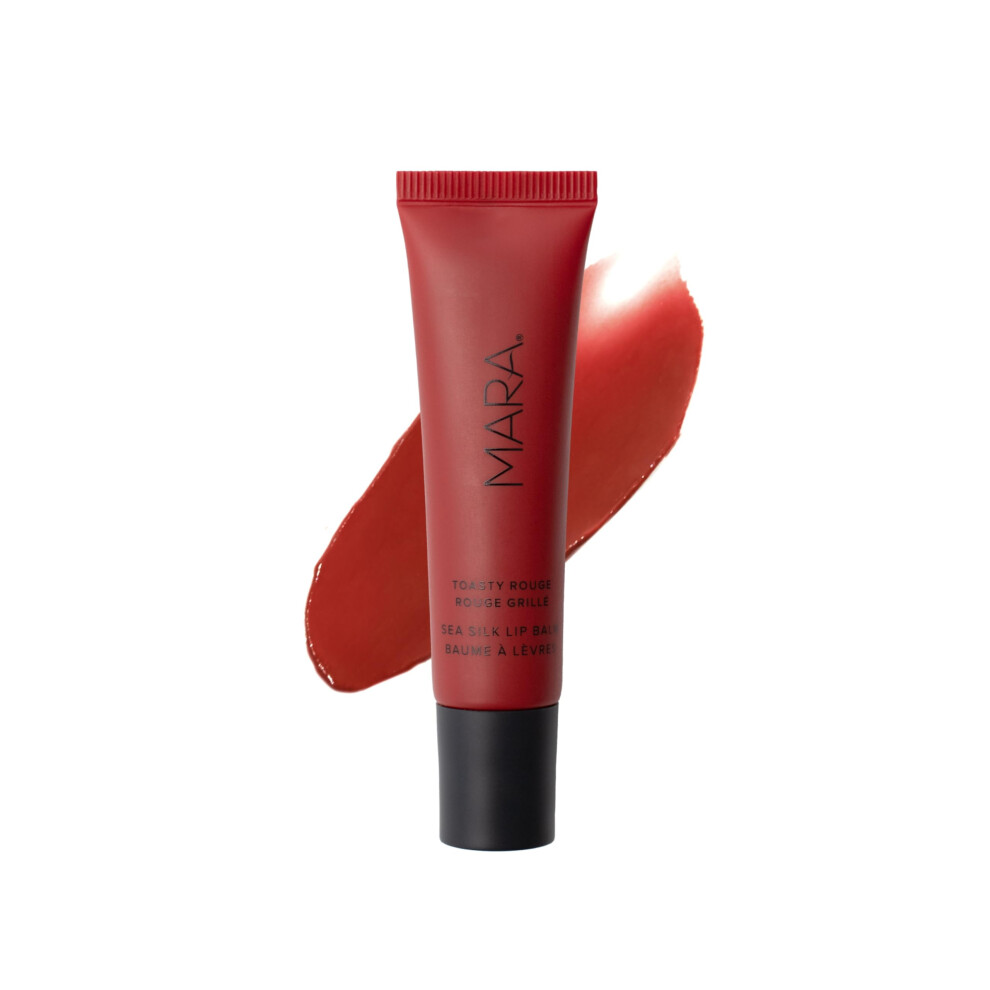 Mara - Natural Sea Silk Lip Balm With Algae + Moringa | Plant-Based Skin Care Hypoallergenic | Moisturize Plump + Soothe Dry Chapped Lips (Toasty R