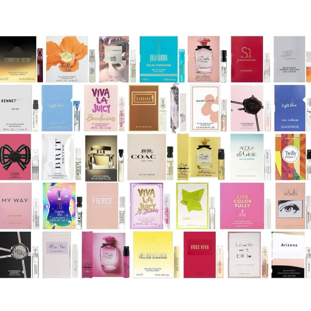 Ghbb Women's Designer Perfume Sampler Lot Discovery Set X 12 Sample Vials - High End Fragrance Samples For Women 12 Piece Set