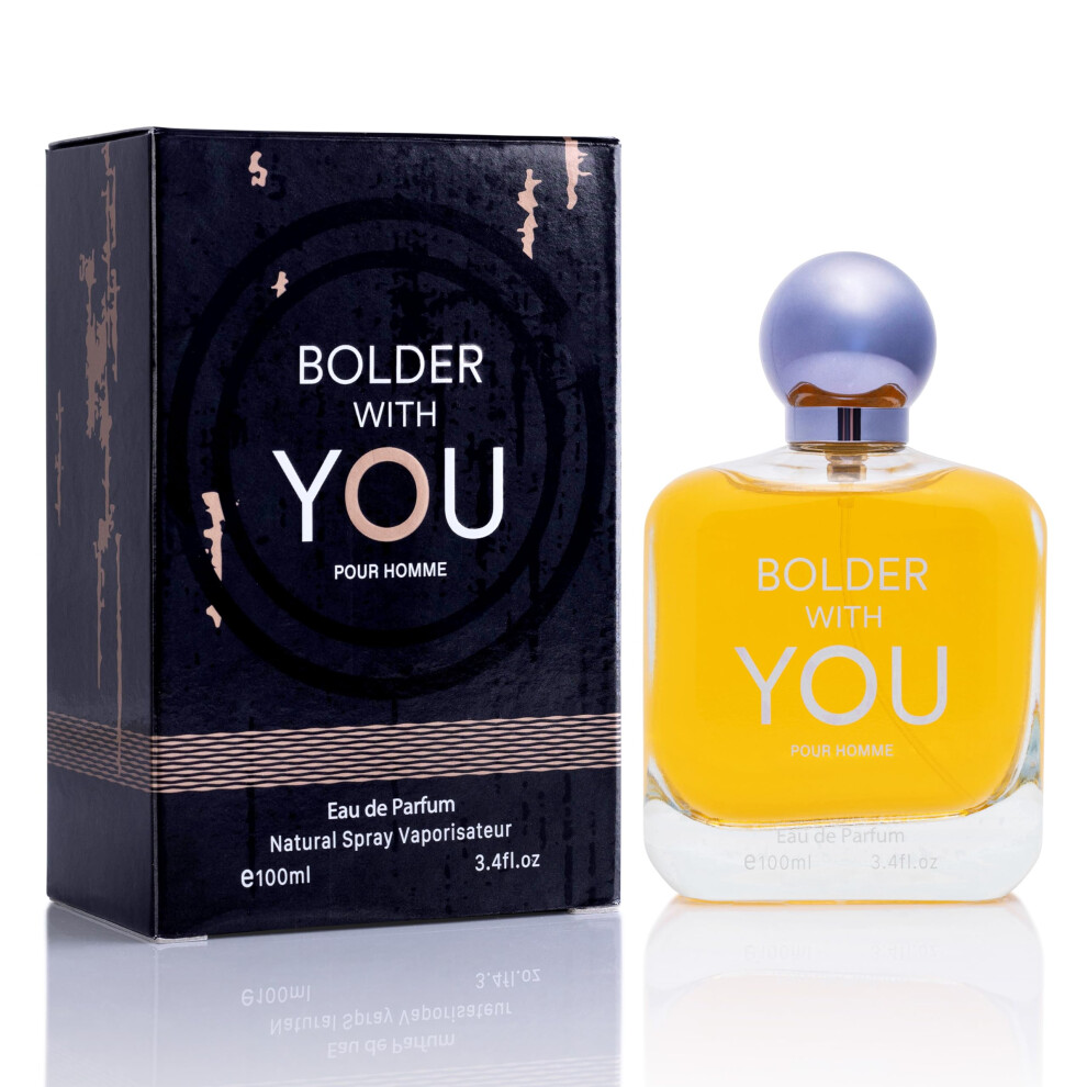 Eau de parfum Bolder With You pour homme Parfum aromatique et rafra  chissant Notes de cardamome Poivre rose et feuilles de violette Parfum de base de