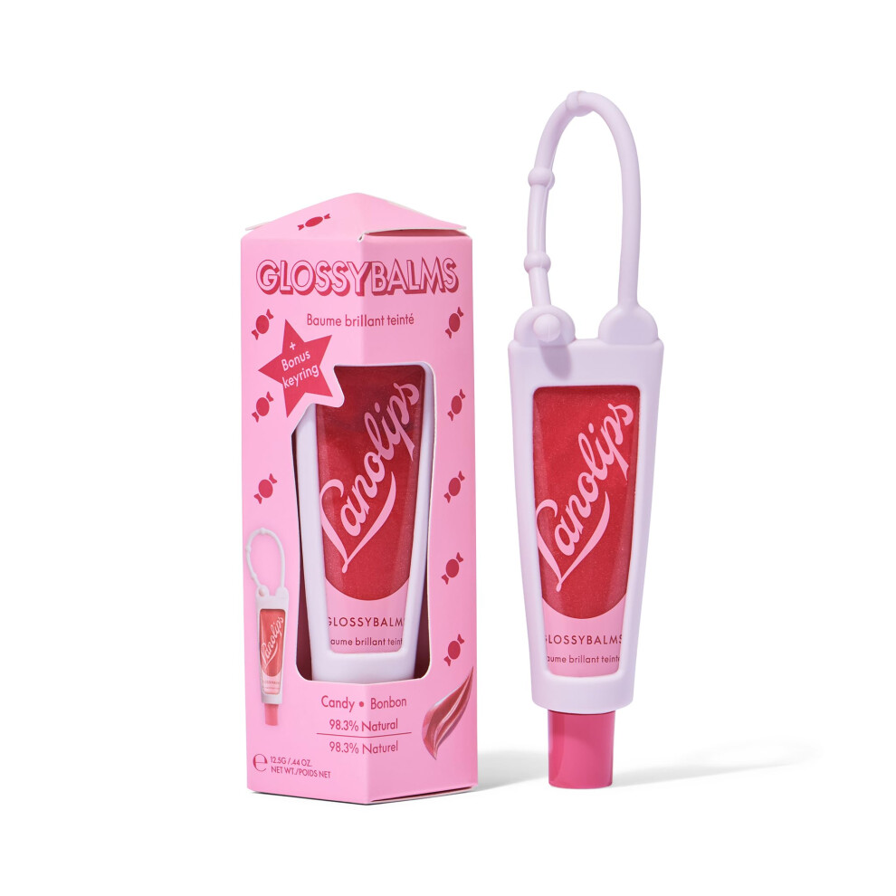 Lanolips Glossybalm Candy Bauble - Ultra Hydrating Tinted Lip Gloss For Dry Chapped Lips - Flavored Natural Lanolin Lip Balm With Lanolin Oil Vitami