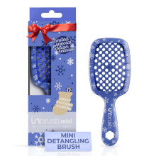 UNbrush Mini Julhårborste för Smärtfri Borstning av Alla Blöta/Torra Hårtyper