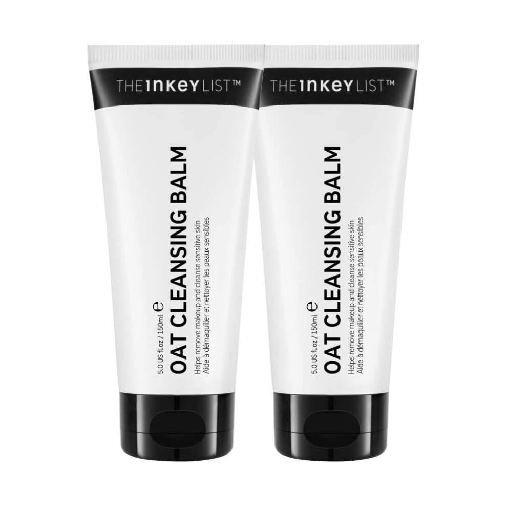 The INKEY List Oat Cleansing Balm Duo  Rich Balm Removes Makeup and Impurities  Reduces Redness  5.0 fl oz (2 Pack)