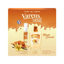 Ulric de Varens VANILLE CARAMEL GIFT SET 1.7 FL OZ Eau De Parfum + 0.7 FL OZ Purse Spray - Delicious Mouthwatering - Notes Of Brown Sugar Toffee &